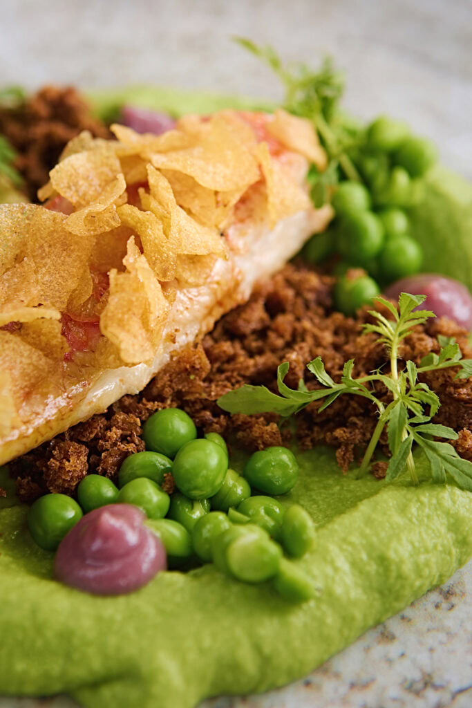 Détails assiette du restaurant gastronomique du château du Rivau à Lémeré près de Chinon reportage photo culinaire