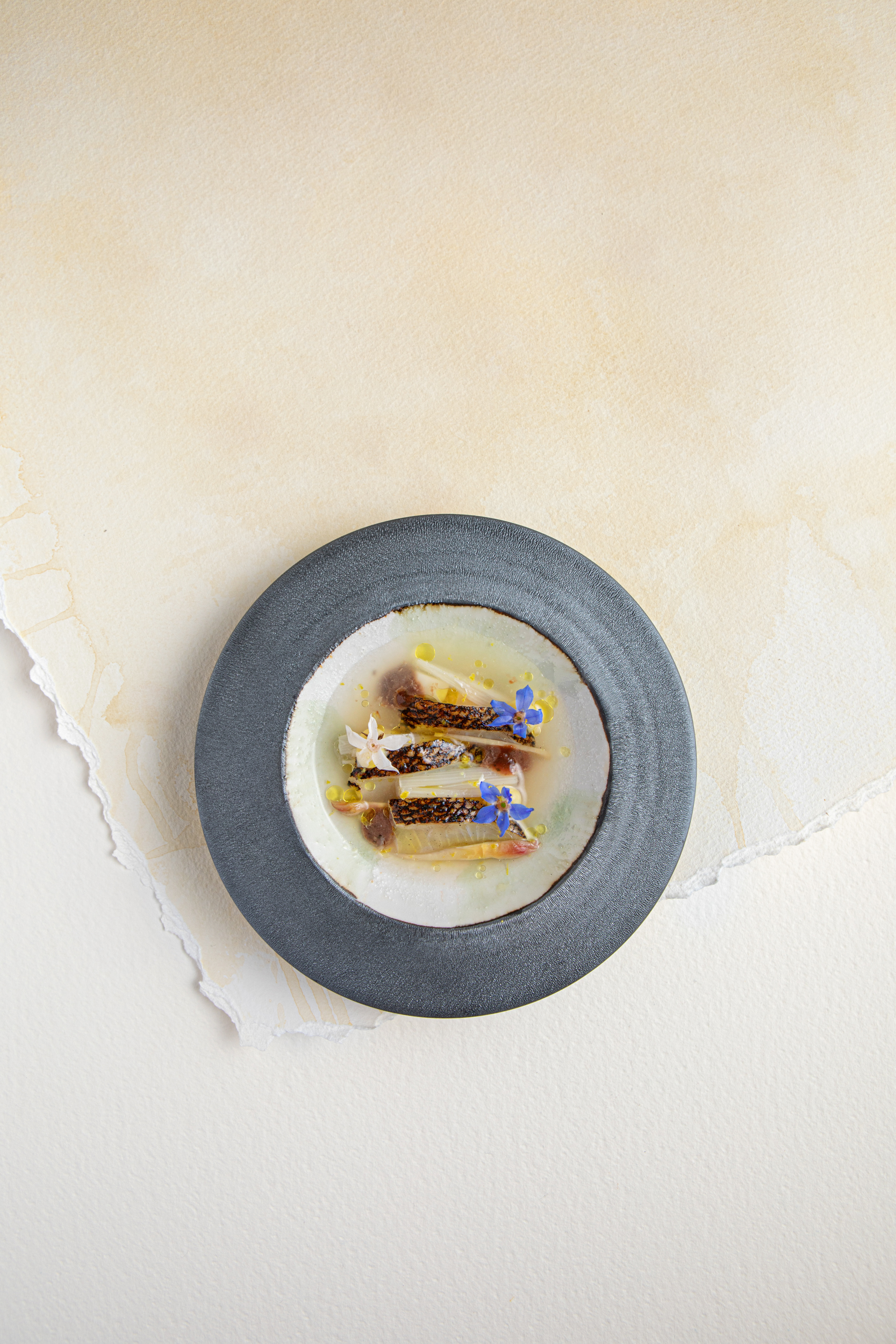 Photo de plat gastronomique élégant et minimaliste