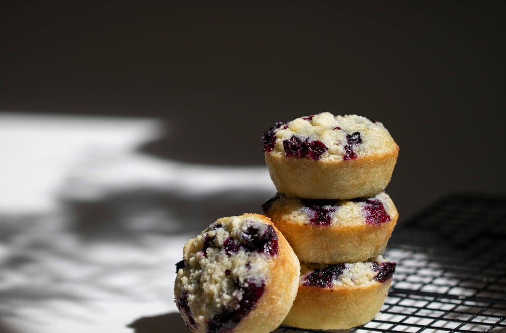 Recette de financiers myrtilles basilic