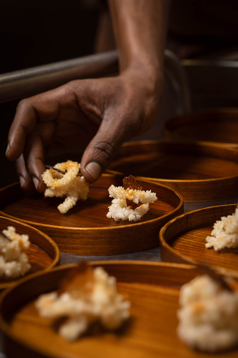 Photo reportage en cuisine et détail des dressages des entrées